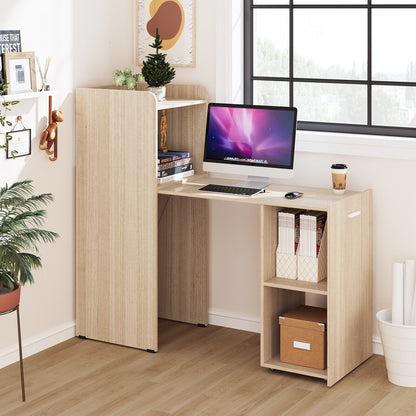 Extendable Reversible Computer Desk with Anti-Tipping Kit, Natural - Gallery Canada