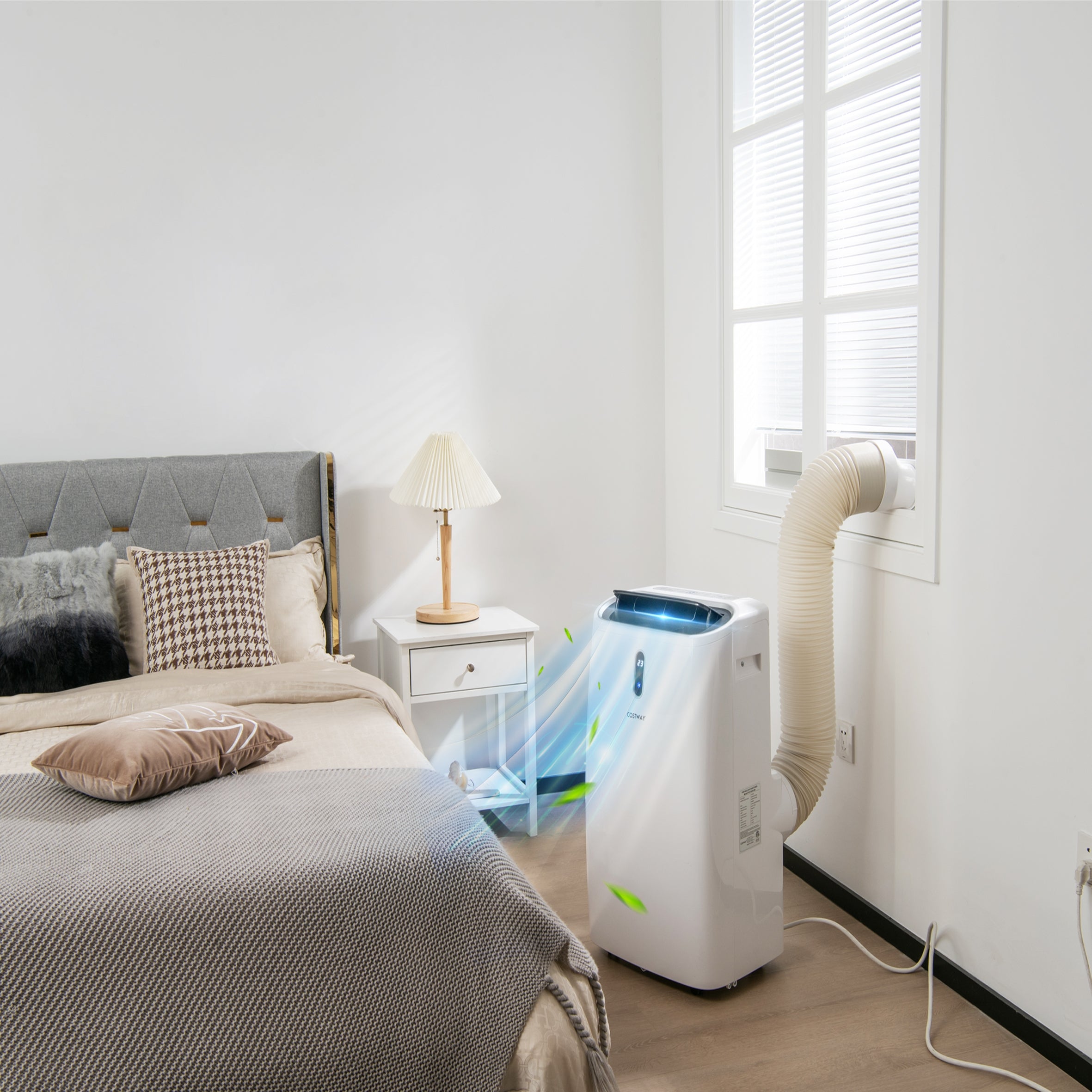12000 BTU Portable 4-in-1 Air Conditioner with Smart Control, White Portable Air Conditioners at Gallery Canada