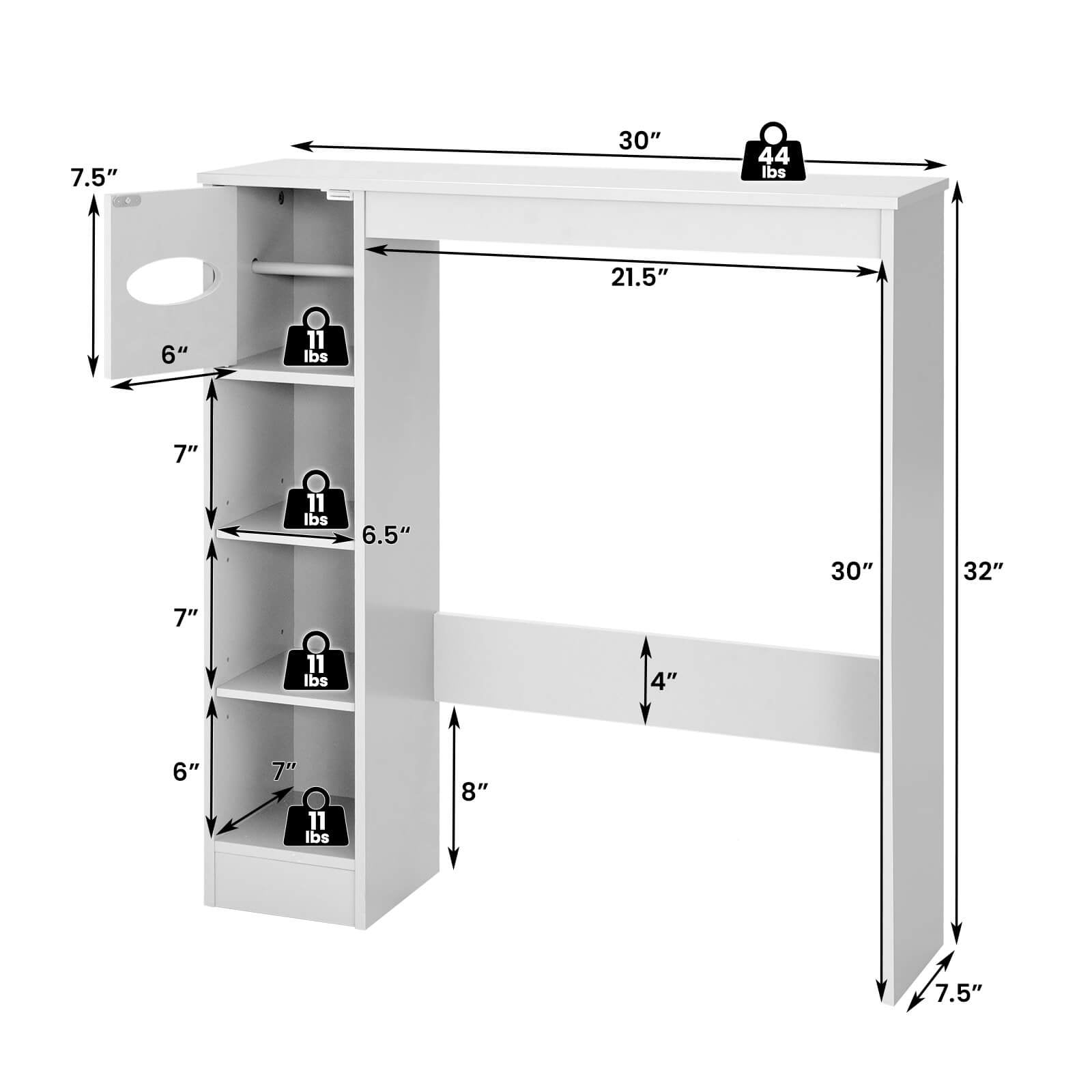 Wooden Toilet Storage Cabinet Bathroom, White Bathroom Etagere   at Gallery Canada