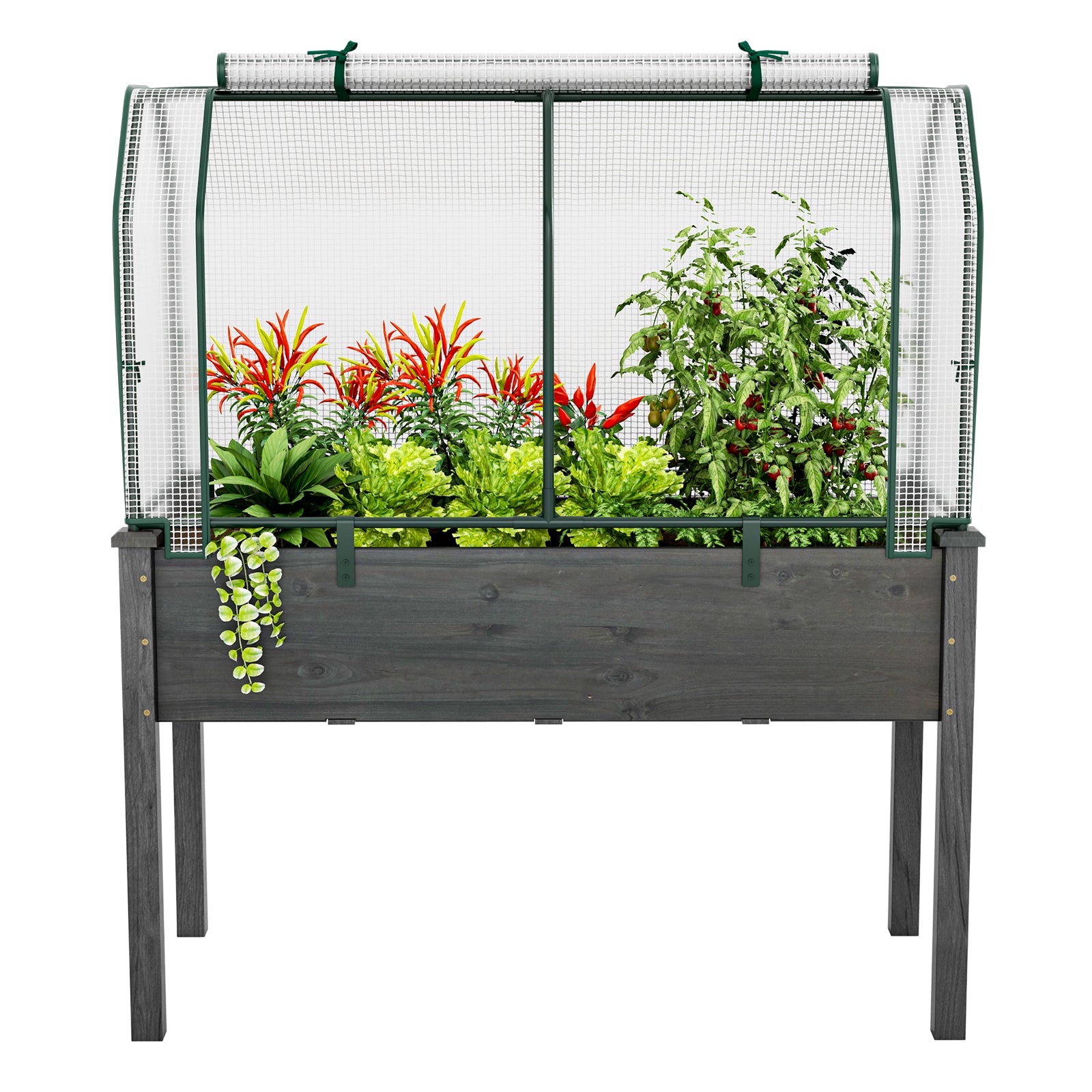 47.5 x 21.5 x 24 Inch Mini Greenhouse with Roll-up Zipper Door, White Greenhouses   at Gallery Canada