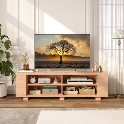 TV Stand Modern Wood Storage Console Entertainment Center, Natural - Gallery Canada