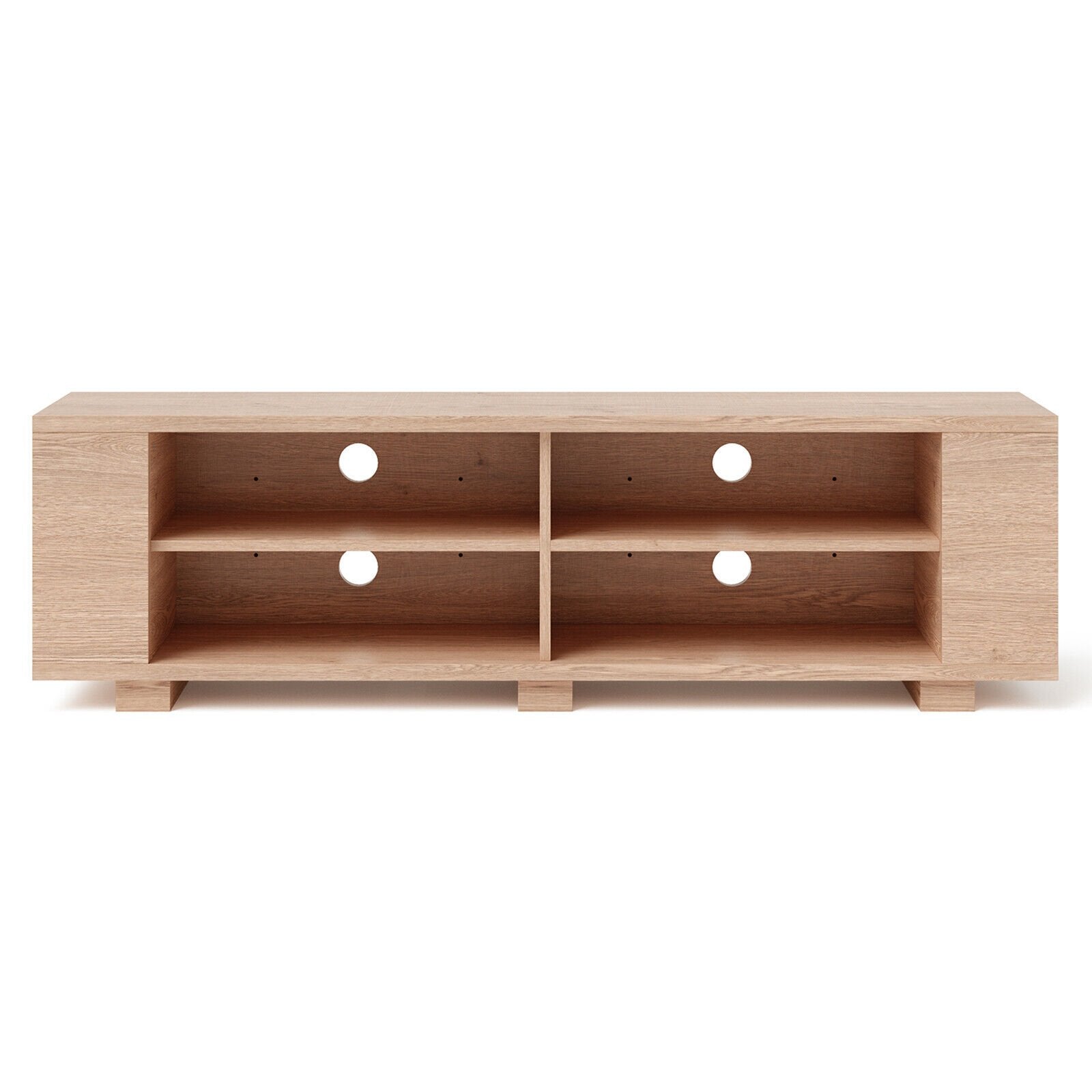 TV Stand Modern Wood Storage Console Entertainment Center, Natural Entertainment Centers & TV Stands   at Gallery Canada