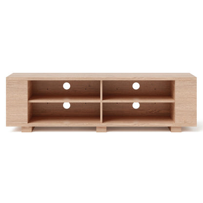 TV Stand Modern Wood Storage Console Entertainment Center, Natural - Gallery Canada