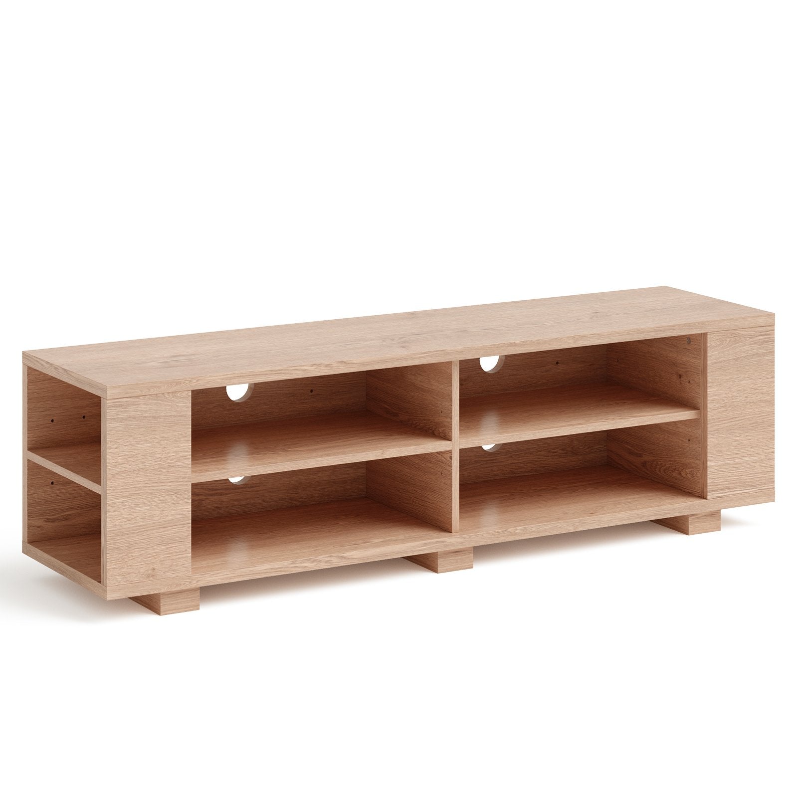 TV Stand Modern Wood Storage Console Entertainment Center, Natural Entertainment Centers & TV Stands   at Gallery Canada