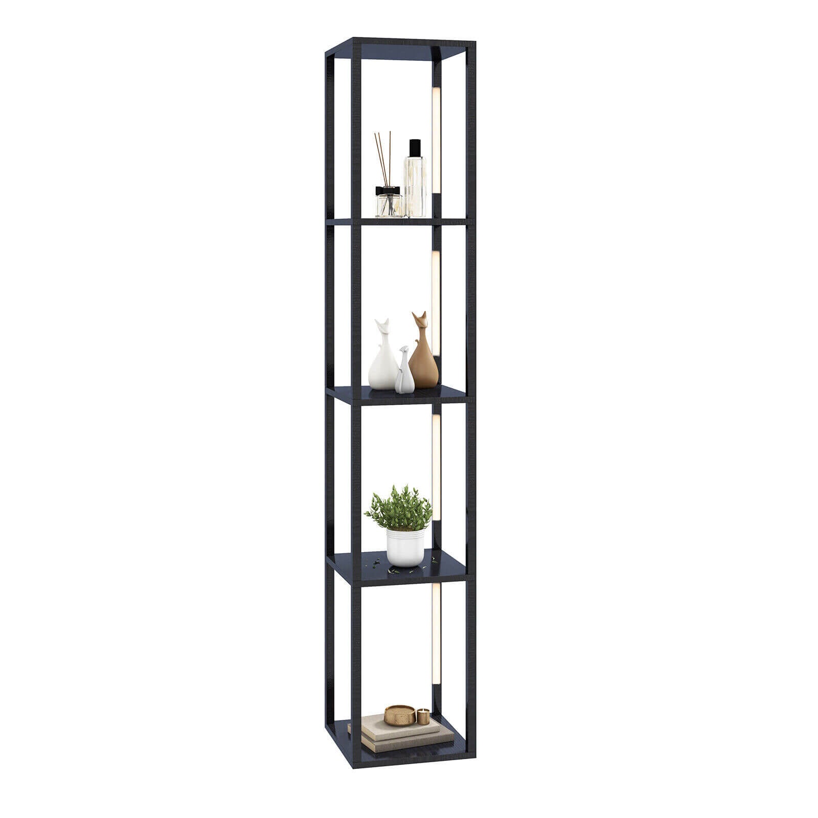 64 Inches Floor Lamp with 3-Level Dimmable LED Bulbs and Rotatable LED Poles, Black Table & Floor Lamps Black at Gallery Canada