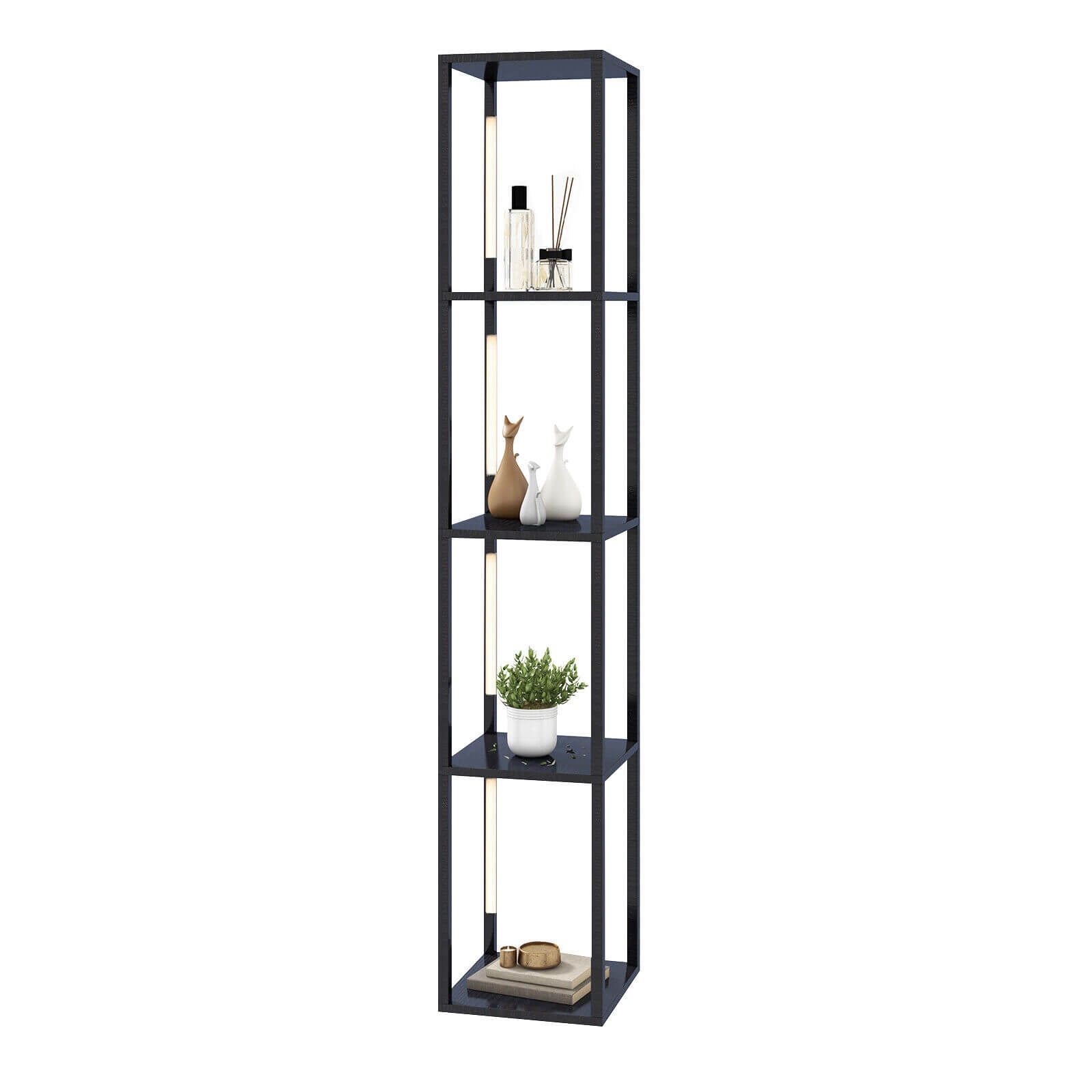 64 Inches Floor Lamp with 3-Level Dimmable LED Bulbs and Rotatable LED Poles, Black Table & Floor Lamps at Gallery Canada