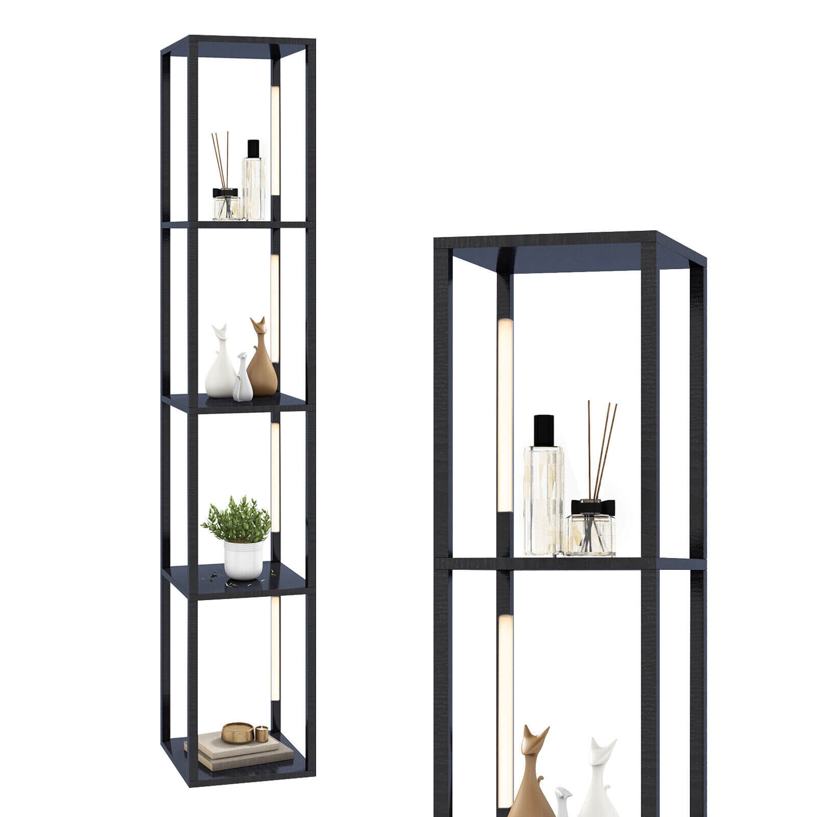 64 Inches Floor Lamp with 3-Level Dimmable LED Bulbs and Rotatable LED Poles, Black Table & Floor Lamps at Gallery Canada