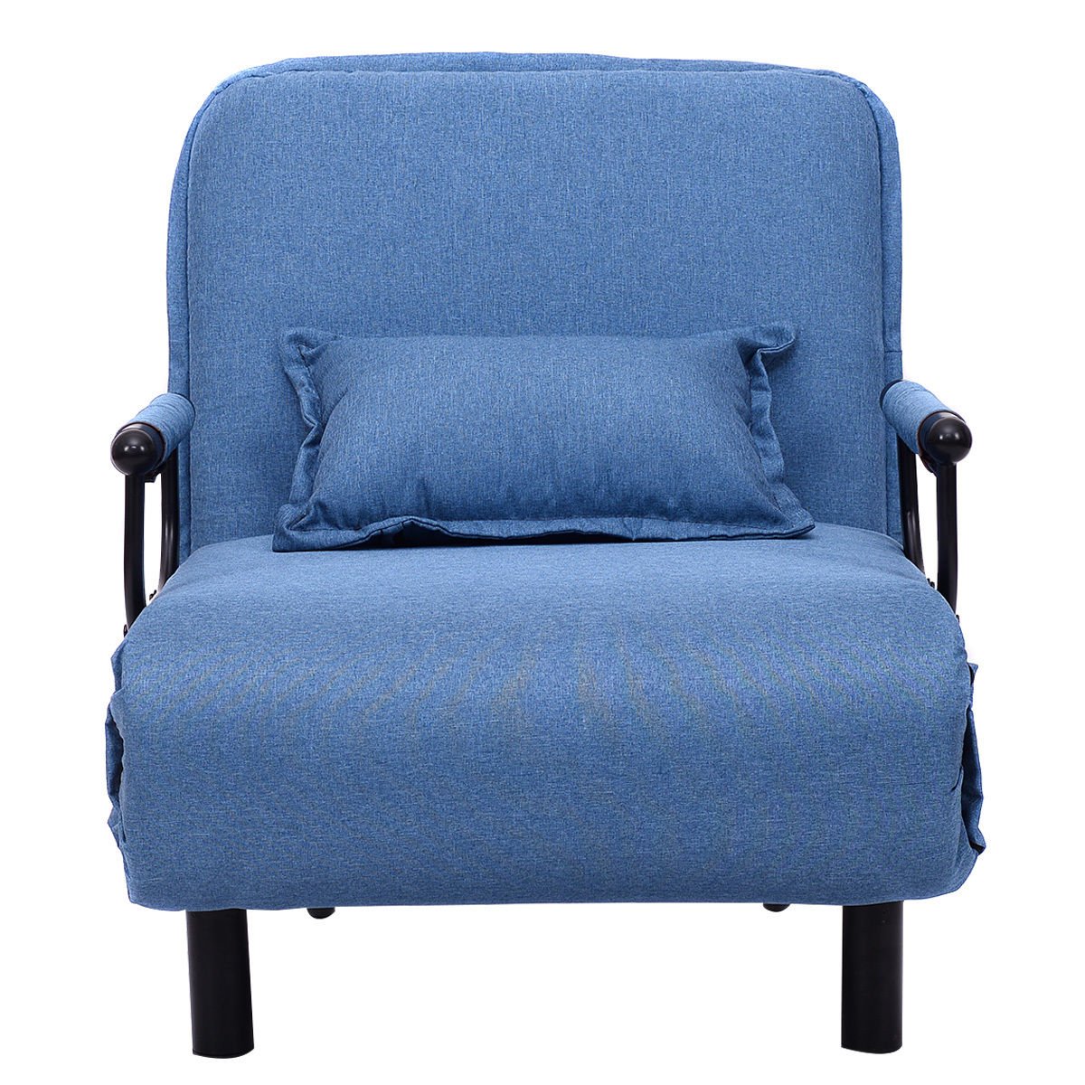 Convertible Folding Leisure Recliner Sofa Bed, Blue Accent Chairs   at Gallery Canada