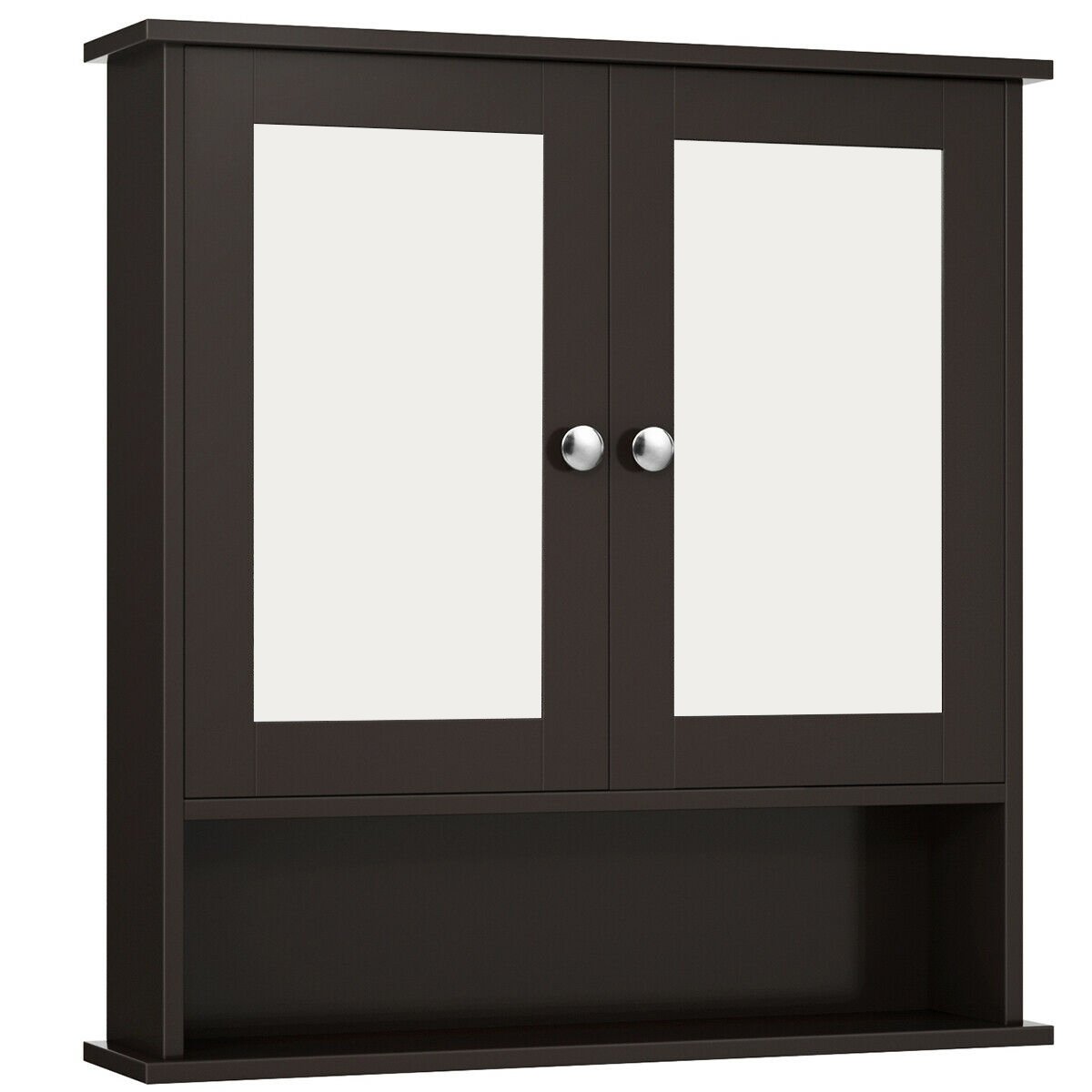 Bathroom Wall Mount Mirror Cabinet Organizer, Brown Wall Cabinets   at Gallery Canada