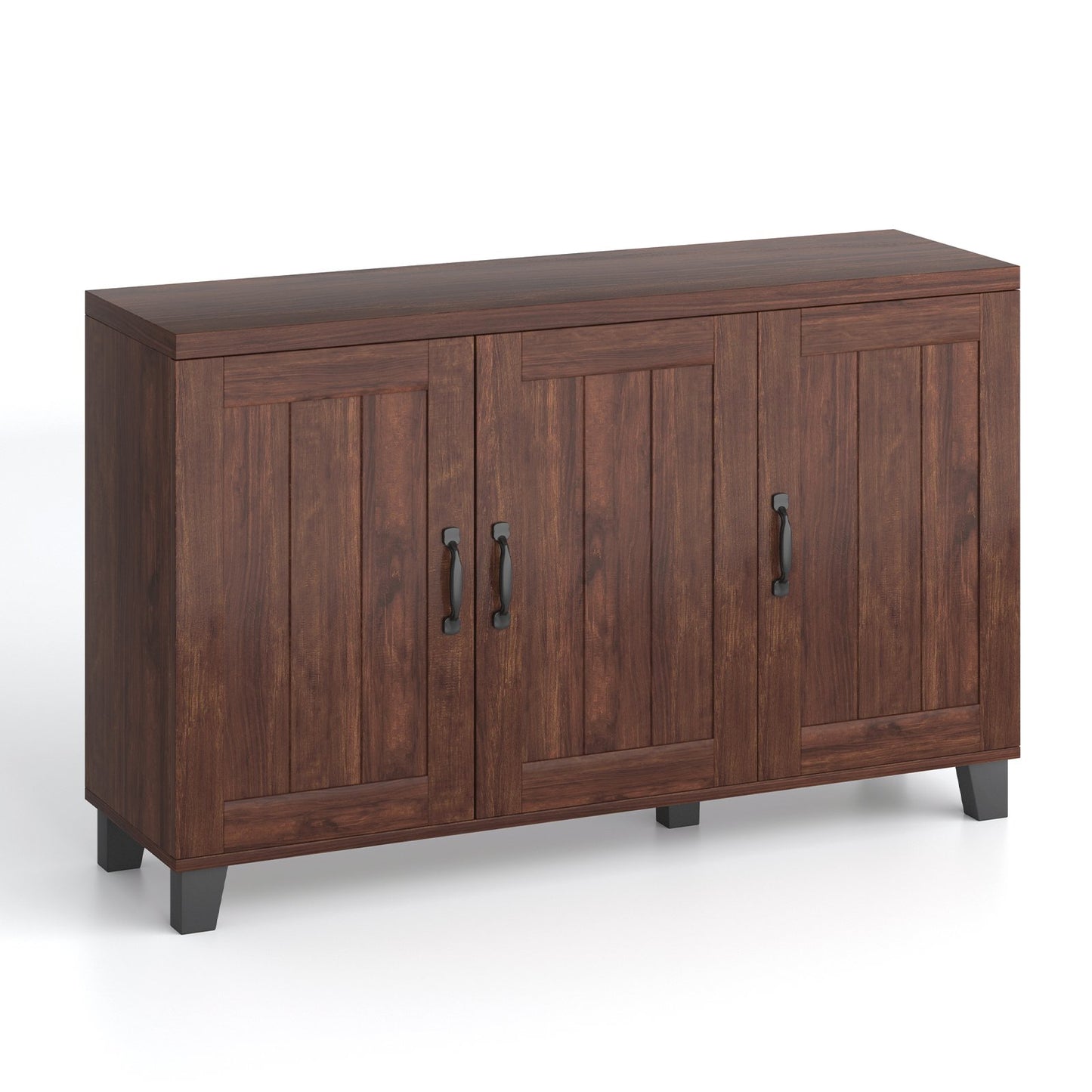 3-Door Buffet Sideboard with Adjustable Shelves and Anti-Tipping Kits, Brown Sideboards Cabinets & Buffets   at Gallery Canada