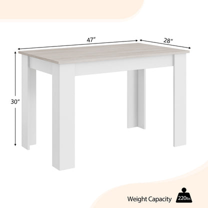 47 Inches Dining Table for Kitchen and Dining Room, Light Gray Dining Tables   at Gallery Canada