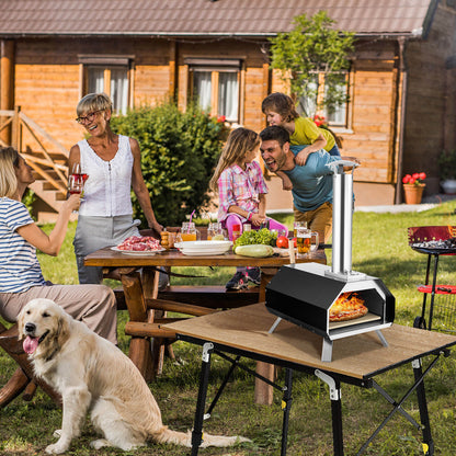 Outdoor Pizza Oven with Pizza Stone and Foldable Legs for Camping, Black Outdoor Grills   at Gallery Canada