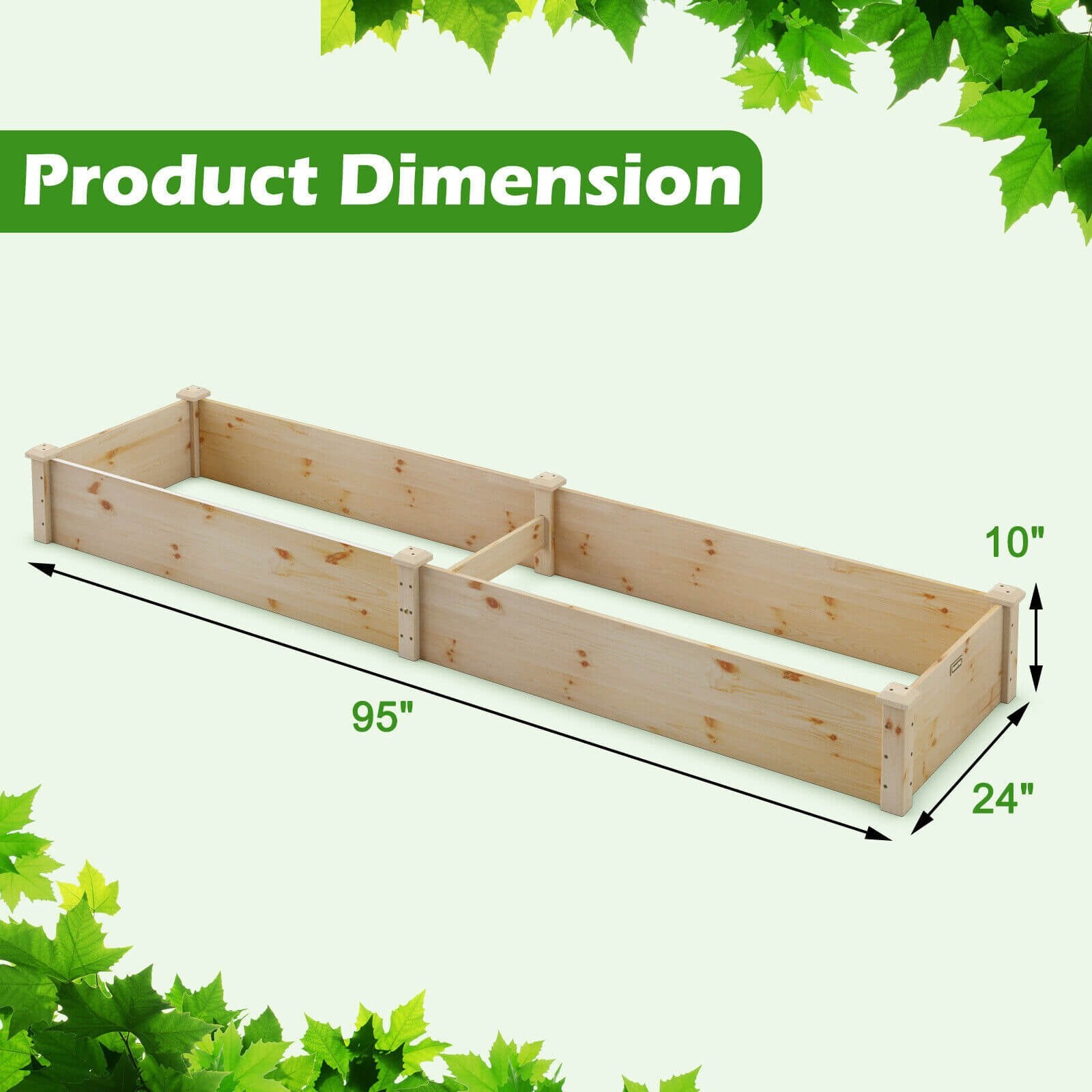 Wooden Raised Garden Bed Outdoor for Vegetables Flowers Fruit, Natural Raised Garden Beds   at Gallery Canada