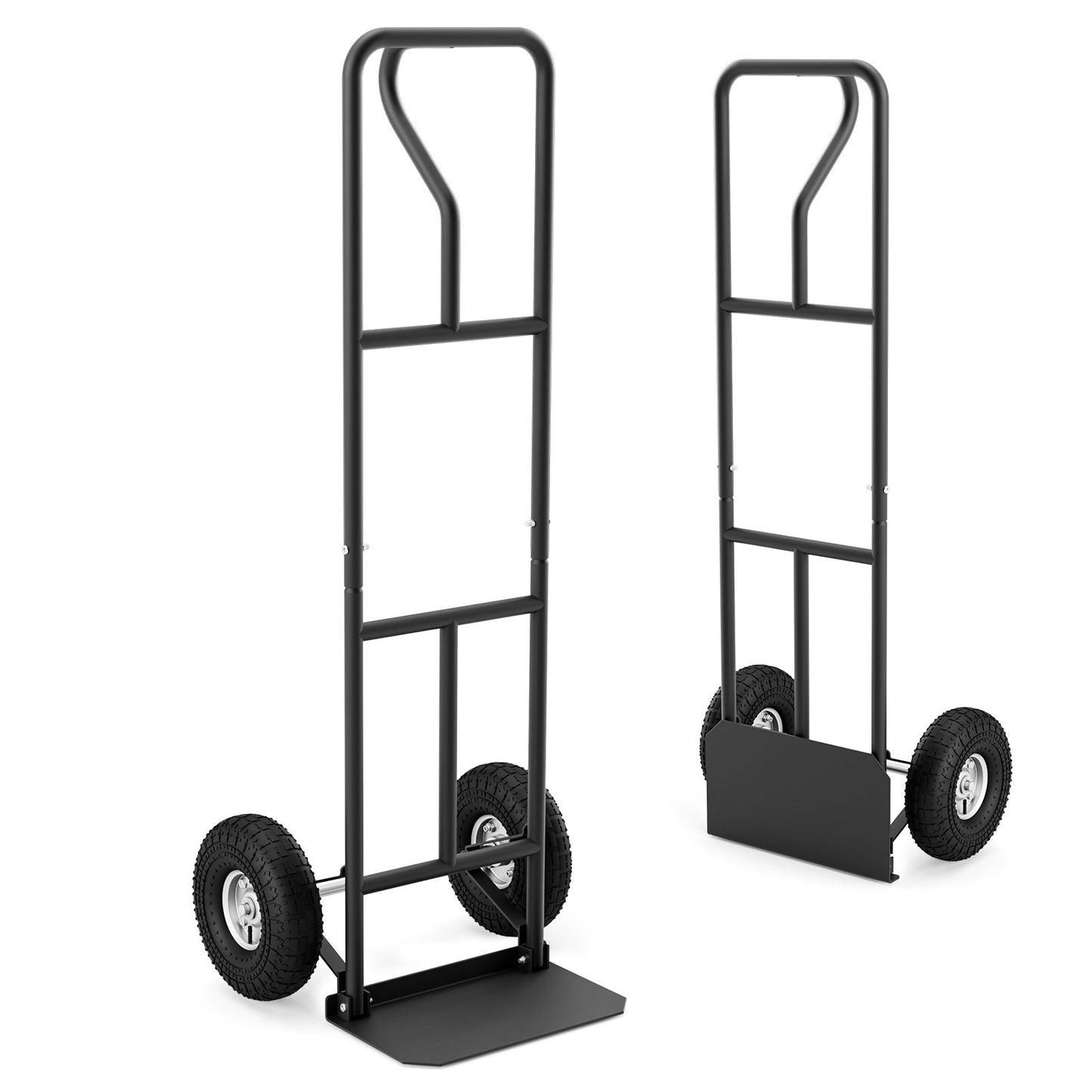 P-Handle Hand Truck with Foldable Load Plate for Warehouse Garage, Black Garages   at Gallery Canada