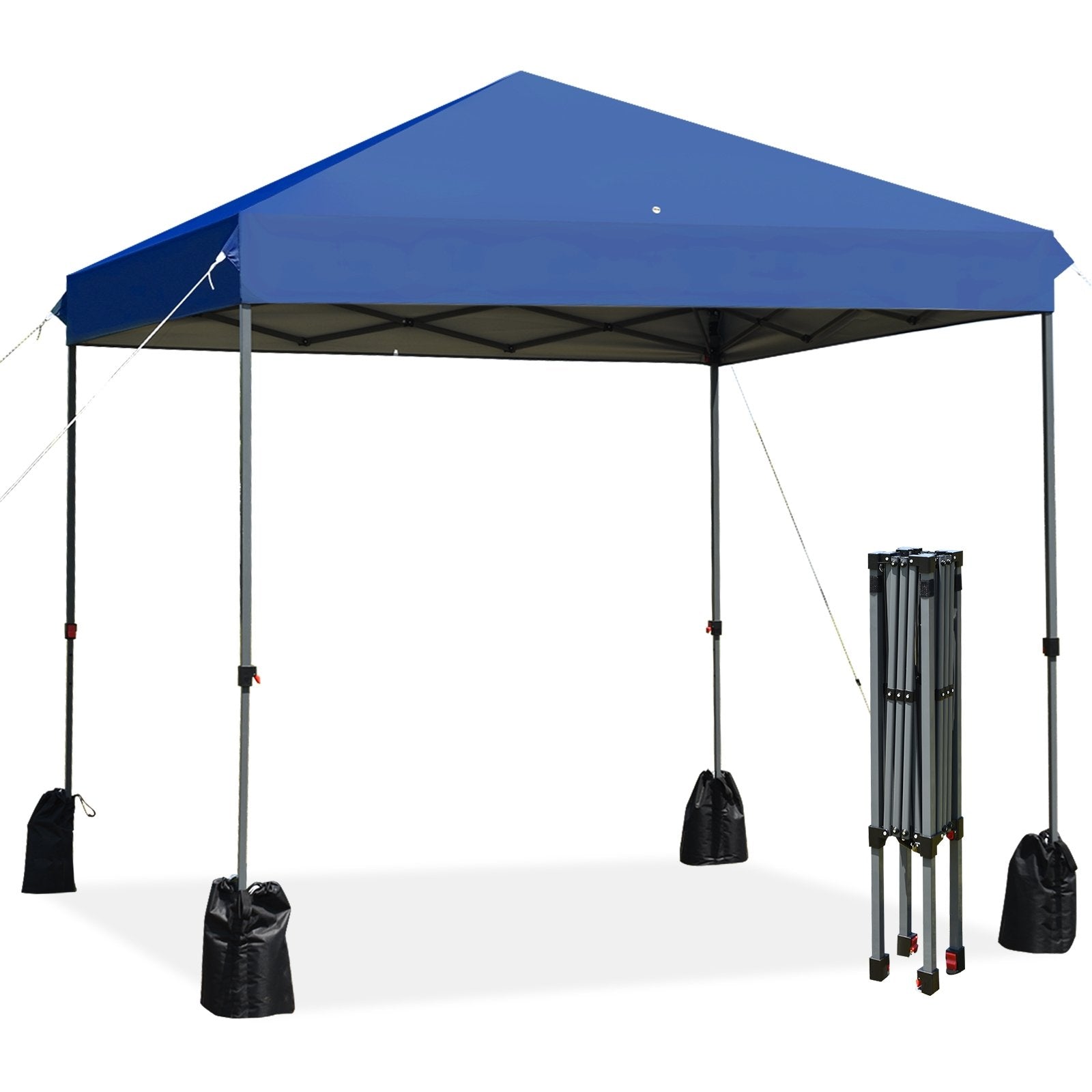 8’x8' Outdoor Pop up Canopy Tent  w/Roller Bag, Blue - Gallery Canada