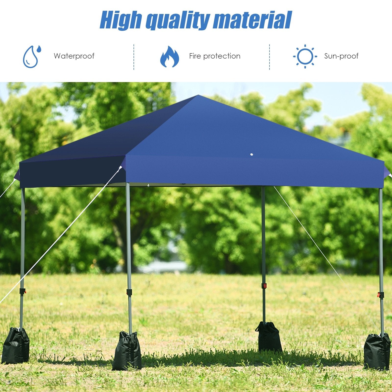 8’x8' Outdoor Pop up Canopy Tent  w/Roller Bag, Blue Canopies   at Gallery Canada