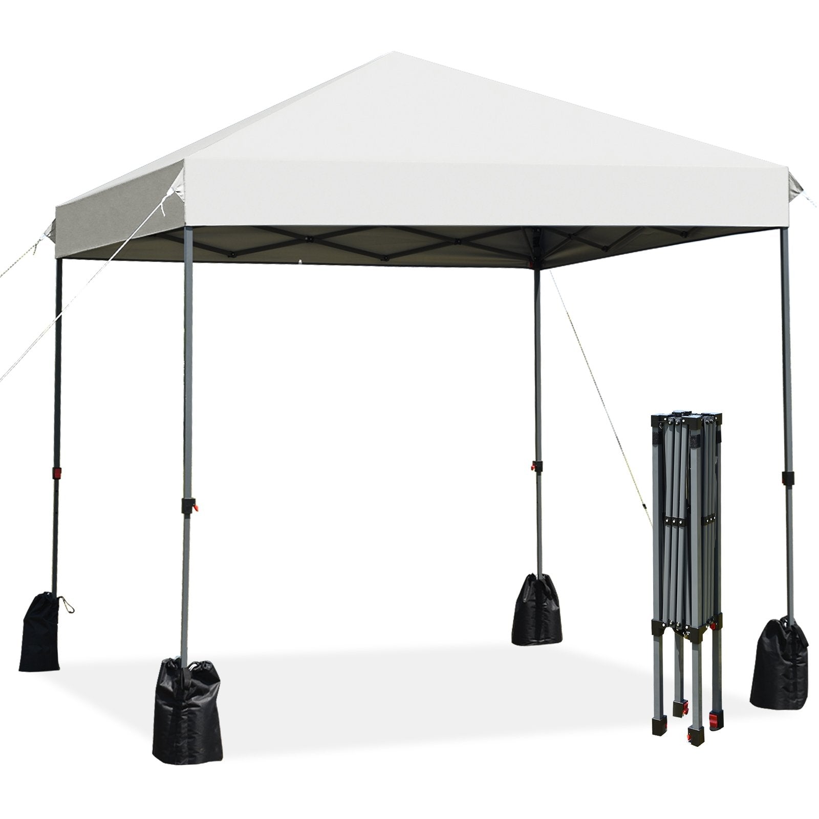 8’x8' Outdoor Pop up Canopy Tent  w/Roller Bag, White - Gallery Canada
