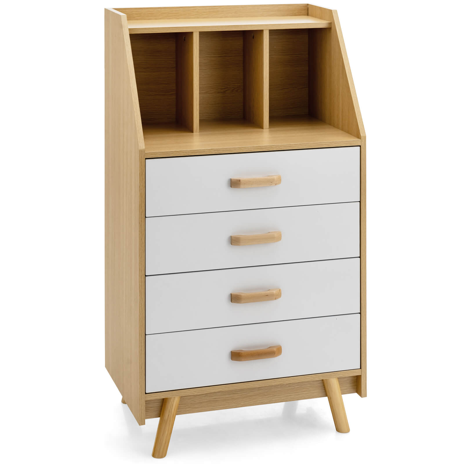 4-Drawer Dresser with 2 Anti-Tipping Kits for Bedroom, Natural - Gallery Canada