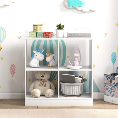 4-Cube Kids Bookcase with Open Shelves, White Bookcases   at Gallery Canada