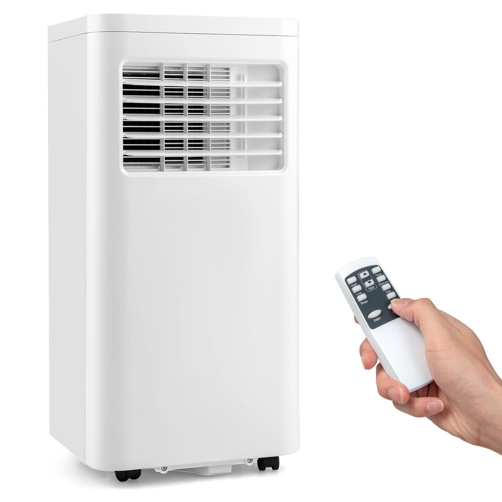 8000 BTU(Ashrae) Portable Air Conditioner Cools 250 Sq.Ft-5000 BTU, White - Gallery Canada