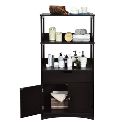 Bathroom Storage Cabinet with Drawer and Shelf Floor Cabinet, Black Floor Cabinets   at Gallery Canada