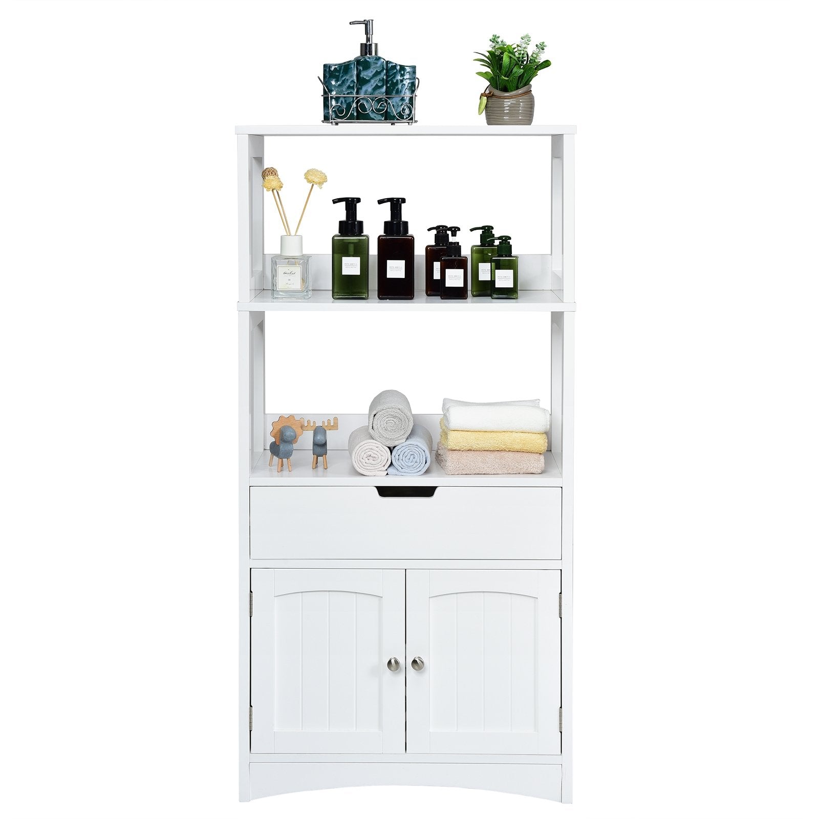 Bathroom Storage Cabinet with Drawer and Shelf Floor Cabinet, White Floor Cabinets   at Gallery Canada