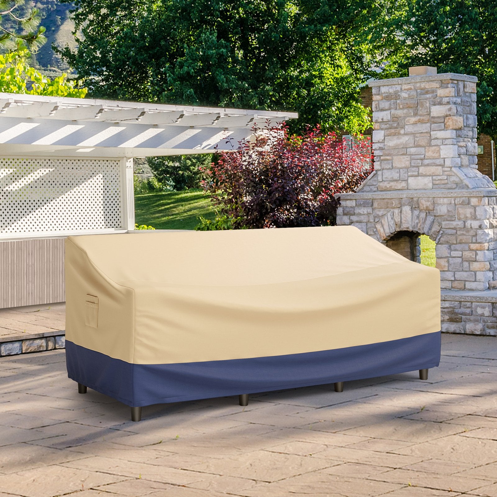 Patio Furniture Cover with Padded Handle and Click-Close Straps-77 x 43 x 30 inches, Beige Outdoor Furniture Accessories   at Gallery Canada