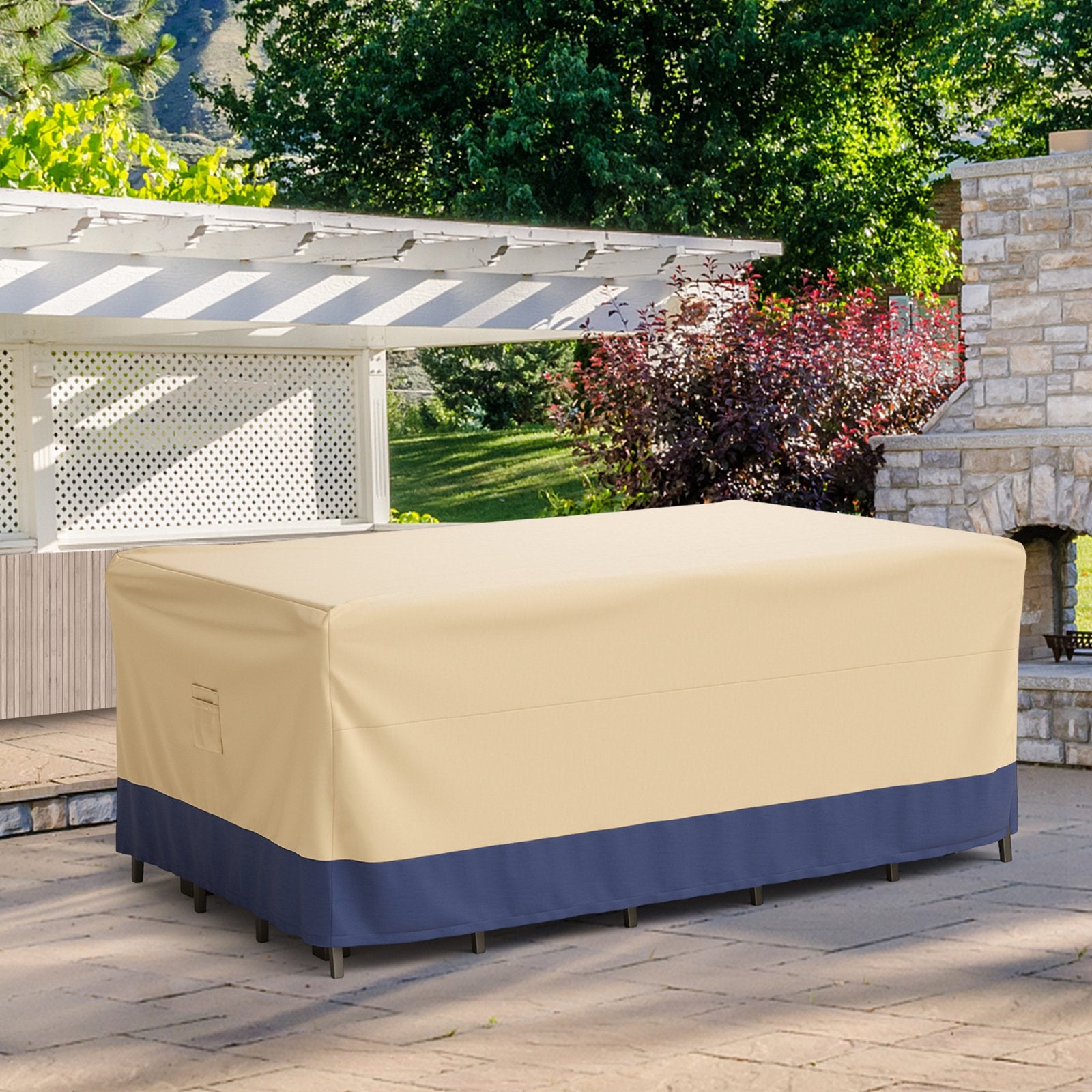 Patio Furniture Cover with Padded Handle and Click-Close Straps-90 x 50 x 32 inches, Beige Outdoor Furniture Accessories   at Gallery Canada