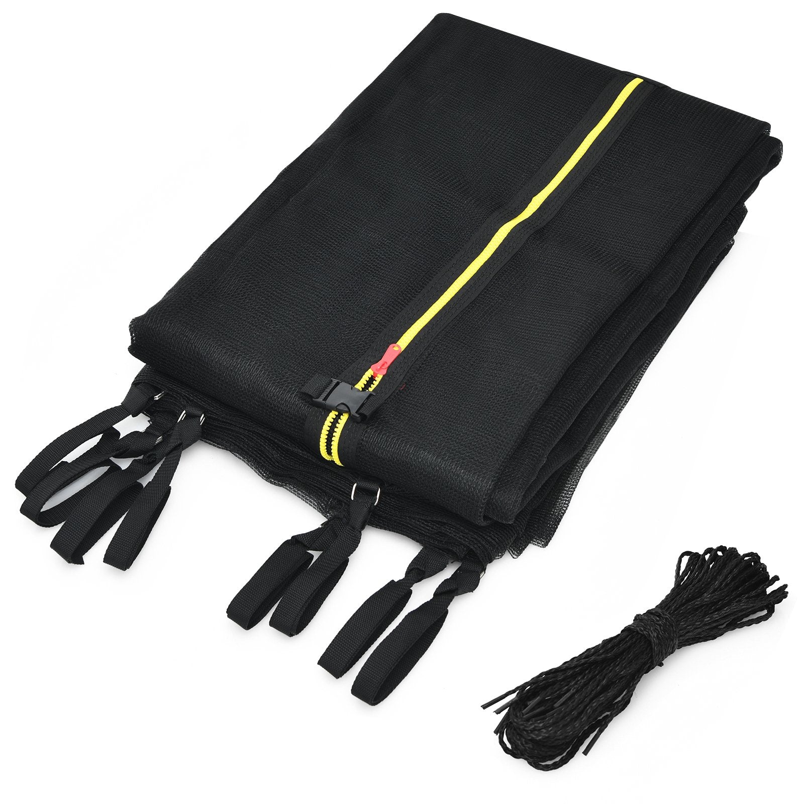 15/16 Feet Trampoline Replacement Safety Net with Adjustable Straps-15 ft, Black Trampoline Accessories   at Gallery Canada