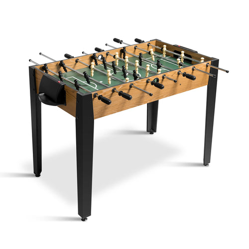 48 Inch Competition Sized Home Recreation Wooden Foosball Table, Brown