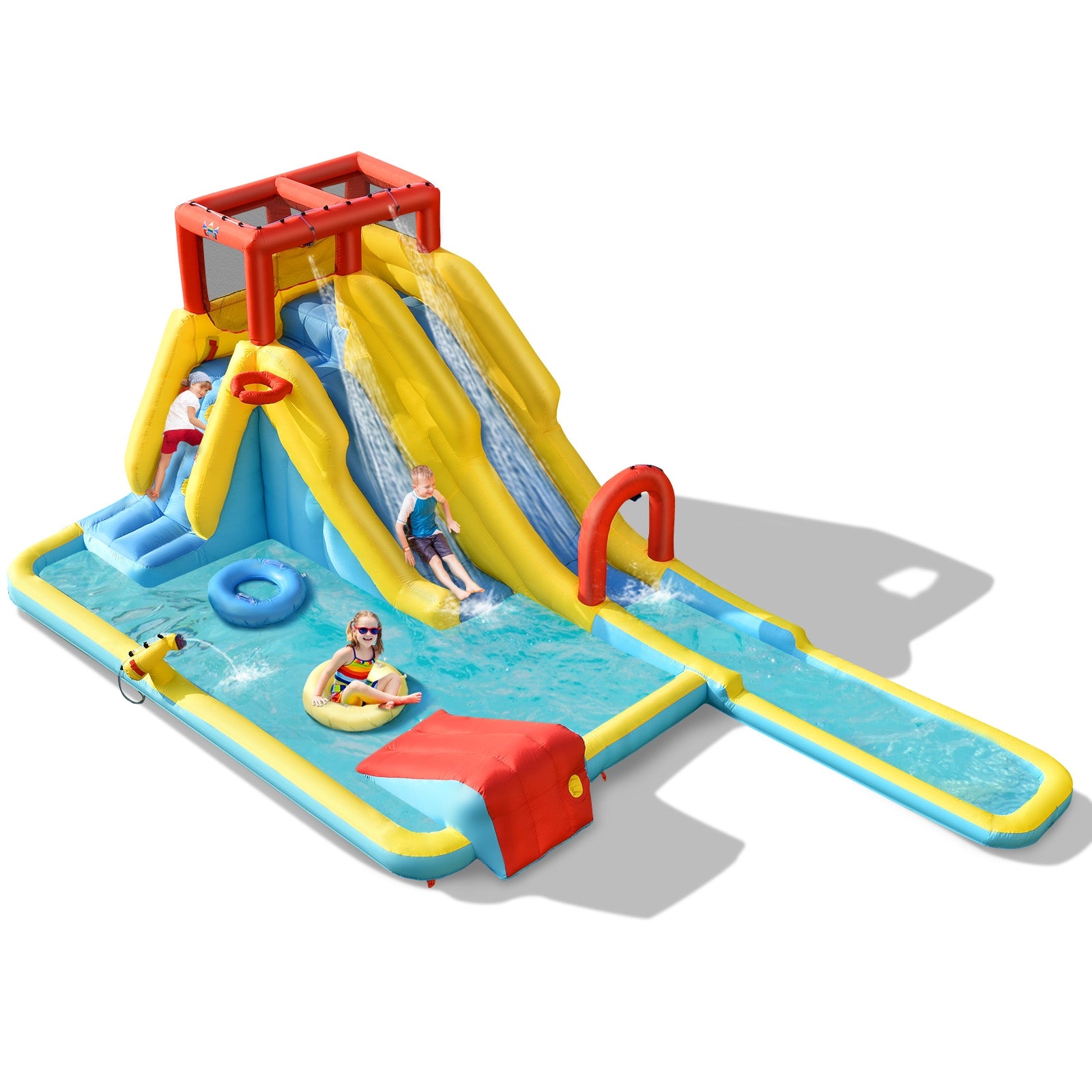 7-in-1 Inflatable Dual Slide Water Park Bounce House Without Blower Bounce House at Gallery Canada