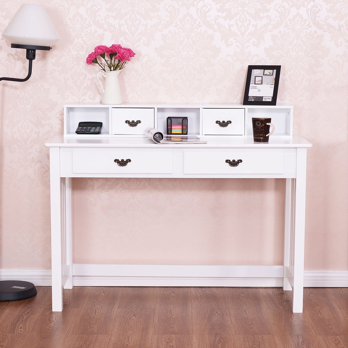 Home Office Writing Mission Computer Desk with 4-Drawer Writing Desks   at Gallery Canada