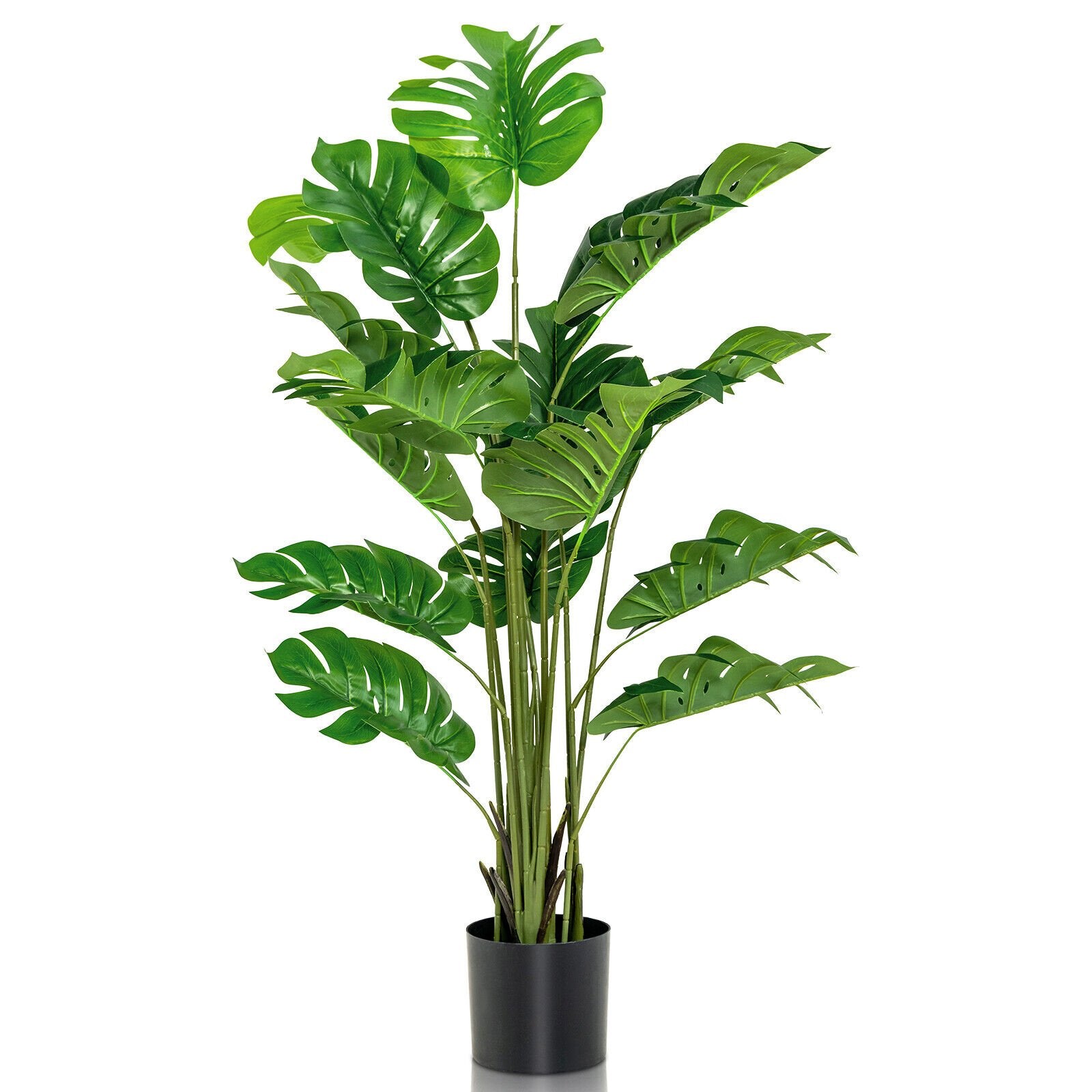 5 Feet Artificial Tree Faux Monstera Deliciosa Plant for Home Indoor and Outdoor, Green Faux Plants   at Gallery Canada