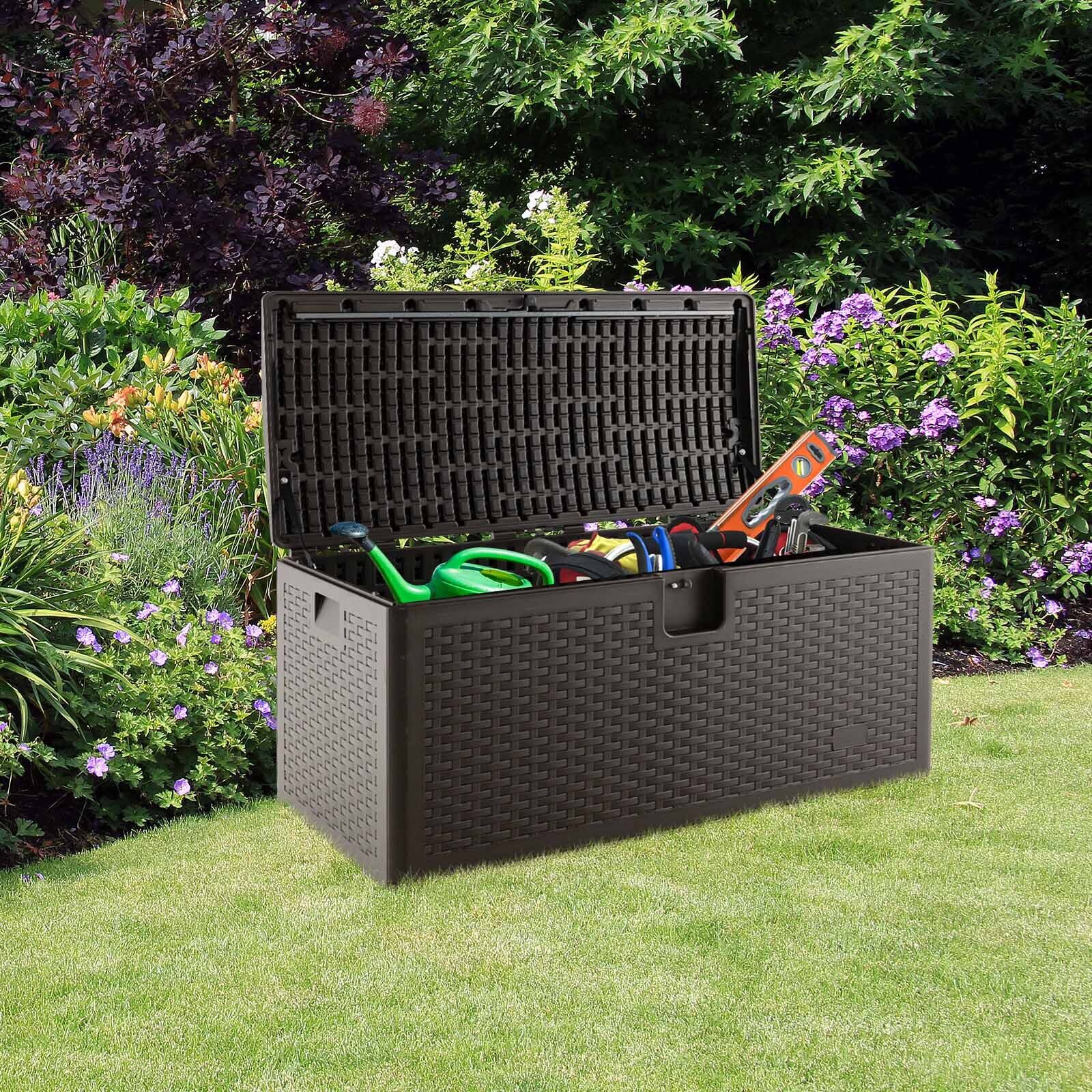 31/73/100 Gallon All Weather Storage Container with Lockable Lid-L, Brown Sheds & Outdoor Storage   at Gallery Canada