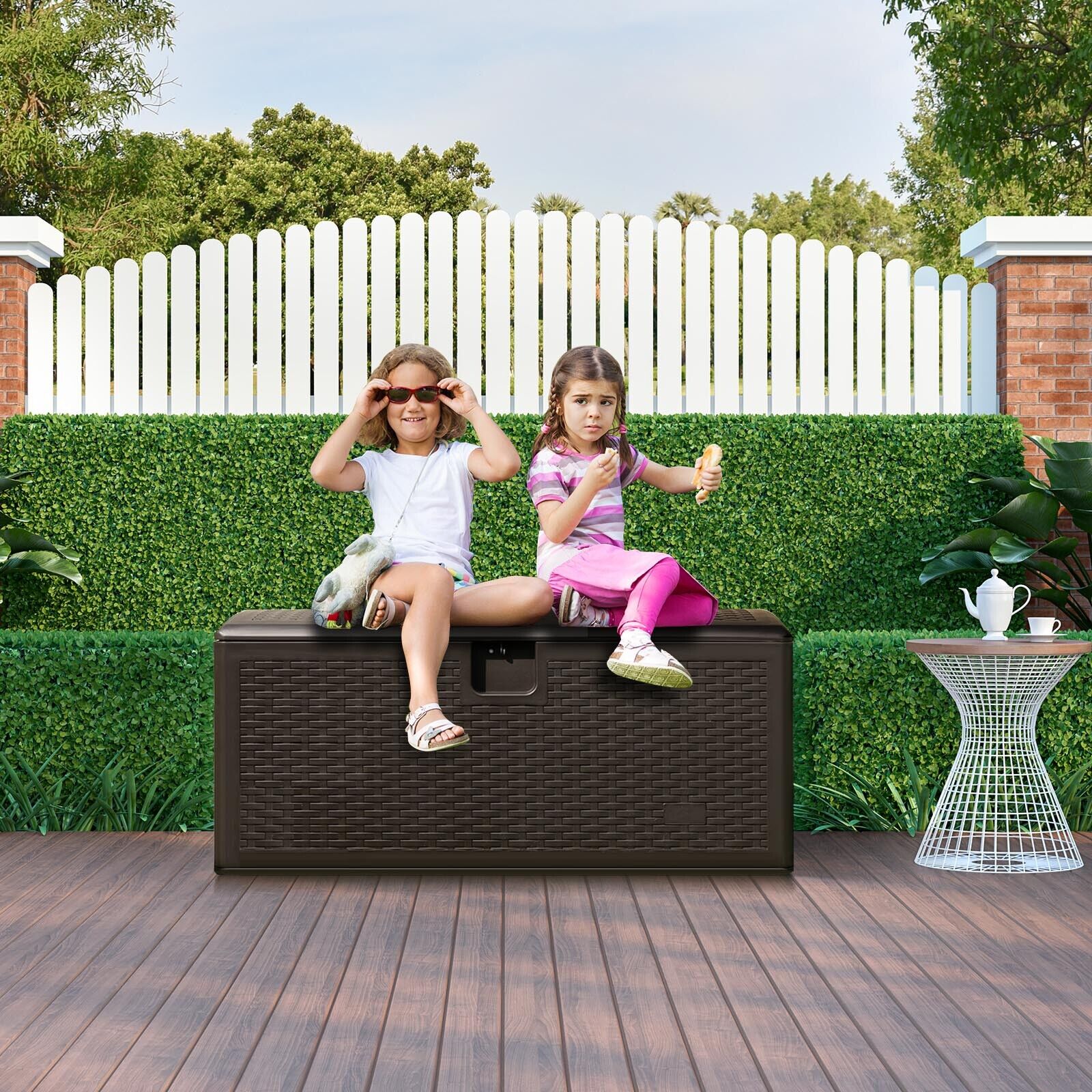 31/73/100 Gallon All Weather Storage Container with Lockable Lid-L, Brown Sheds & Outdoor Storage   at Gallery Canada