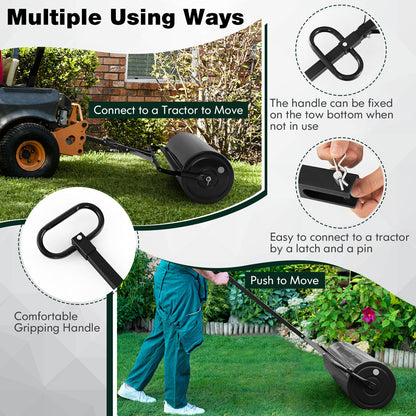 Metal Lawn Roller with Detachable Gripping Handle, Black Lawn Care Tools   at Gallery Canada