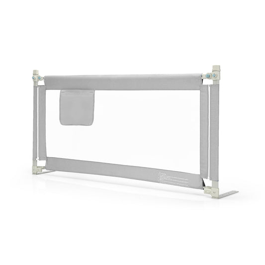 57 Inch Toddlers Vertical Lifting Baby Bed Rail Guard with Lock, Gray Bed Rails   at Gallery Canada