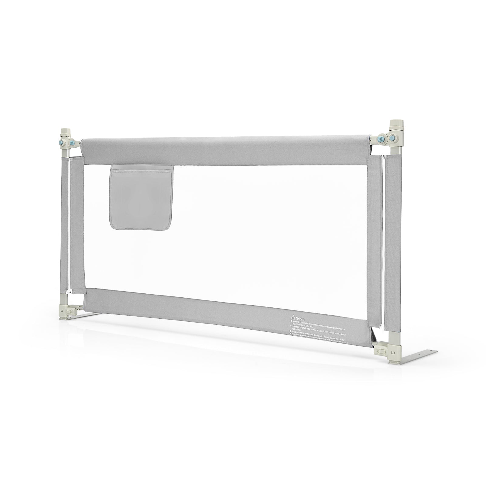 57 Inch Toddlers Vertical Lifting Baby Bed Rail Guard with Lock, Gray Bed Rails at Gallery Canada