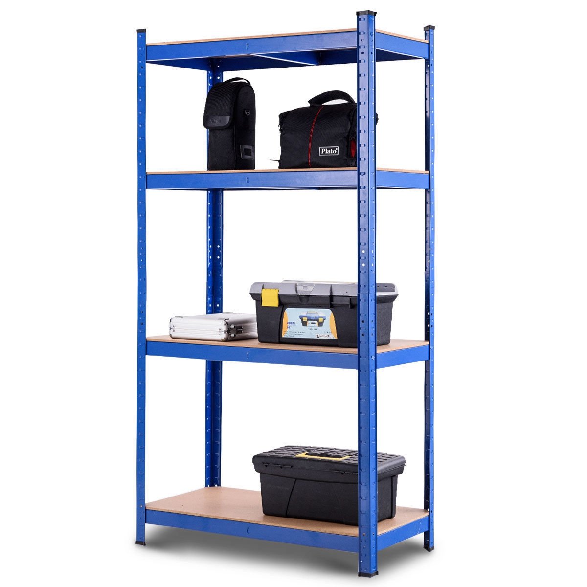 Adjustable Heavy Duty 4 Level Garage Tool Shelf Storage, Blue Garages   at Gallery Canada