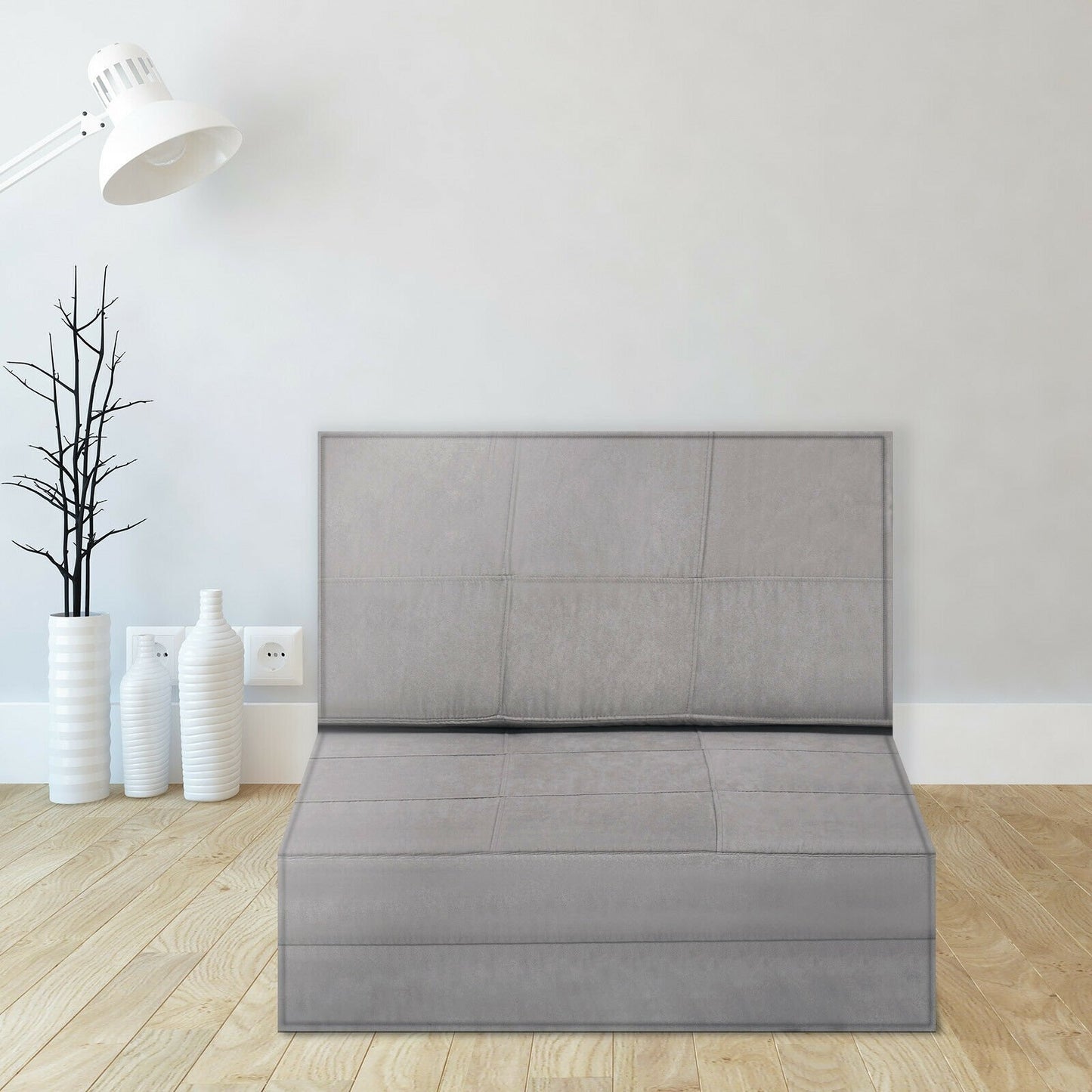 Convertible Lounger Folding Sofa Sleeper Bed, Gray Floor Chairs   at Gallery Canada