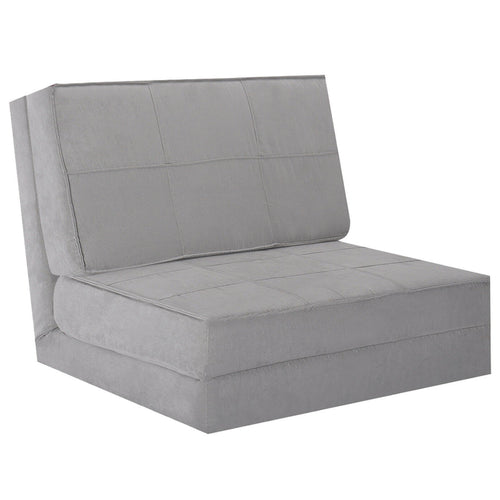 Convertible Lounger Folding Sofa Sleeper Bed, Gray