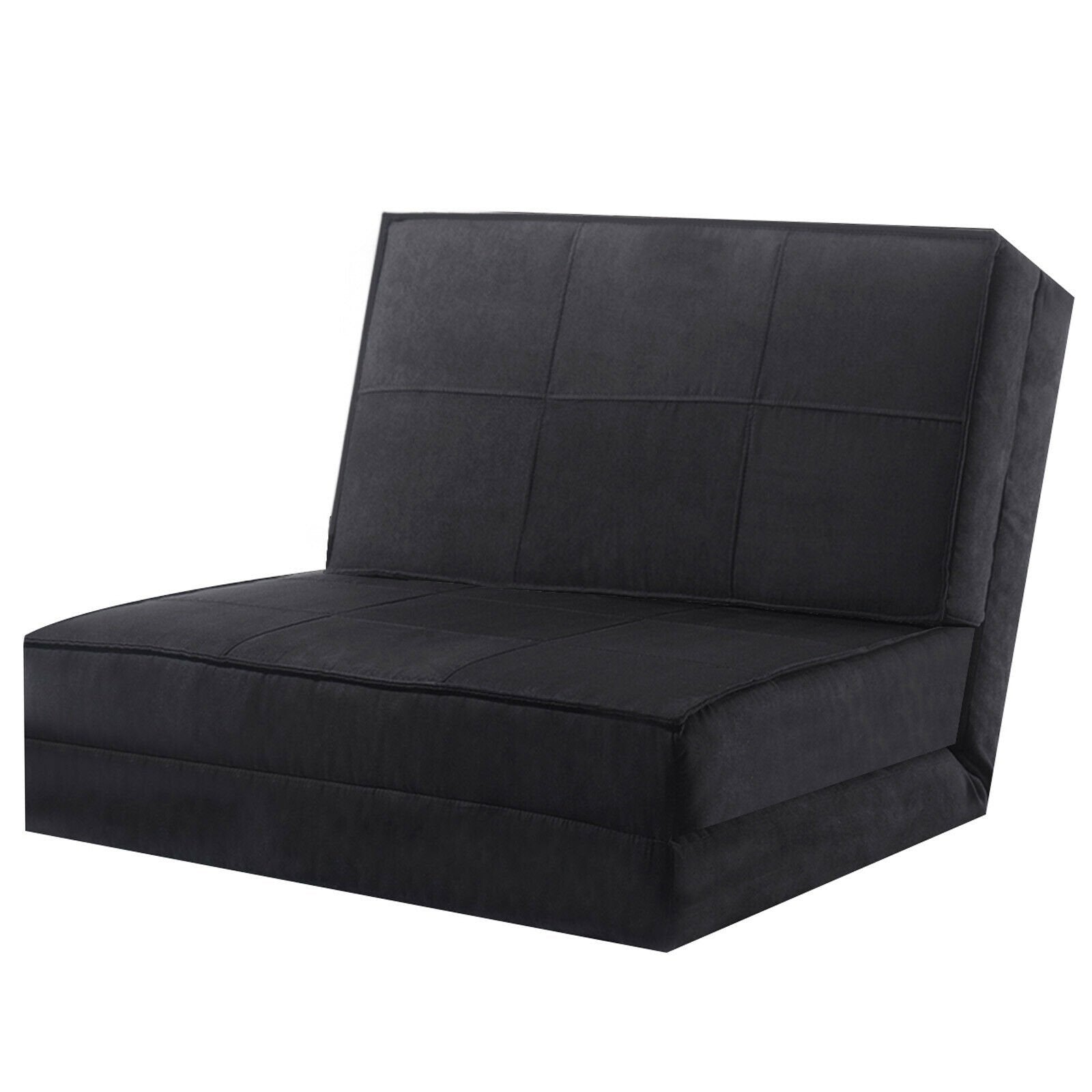 Convertible Lounger Folding Sofa Sleeper Bed, Black Floor Chairs   at Gallery Canada