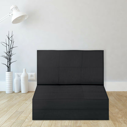 Convertible Lounger Folding Sofa Sleeper Bed, Black Floor Chairs   at Gallery Canada