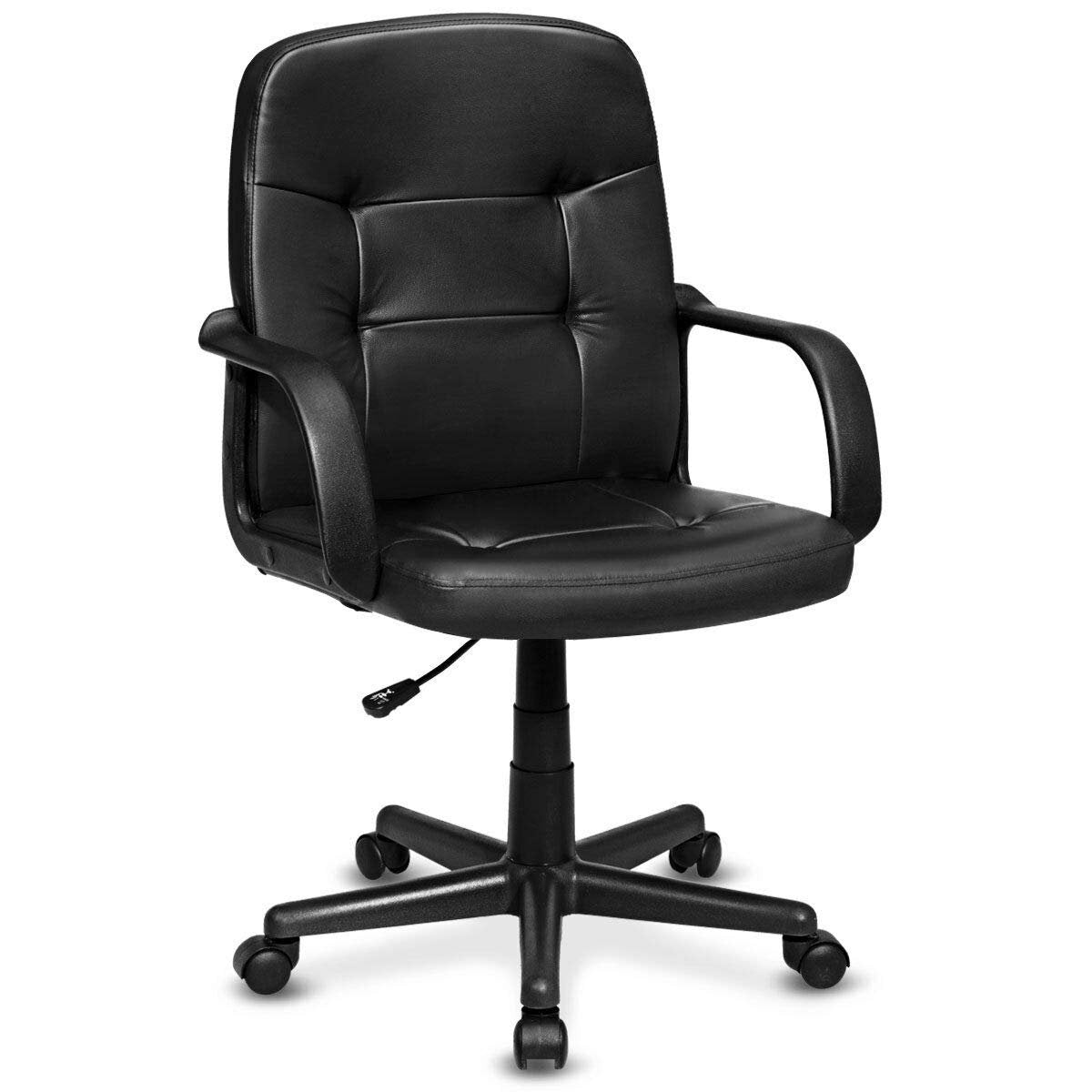 Ergonomic Office Chair with 360-degree Wheels, Black Executive Chairs   at Gallery Canada