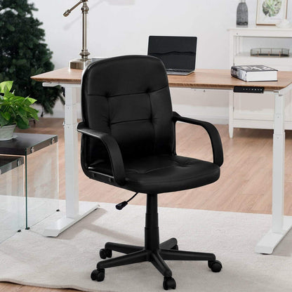 Ergonomic Office Chair with 360-degree Wheels, Black Executive Chairs   at Gallery Canada