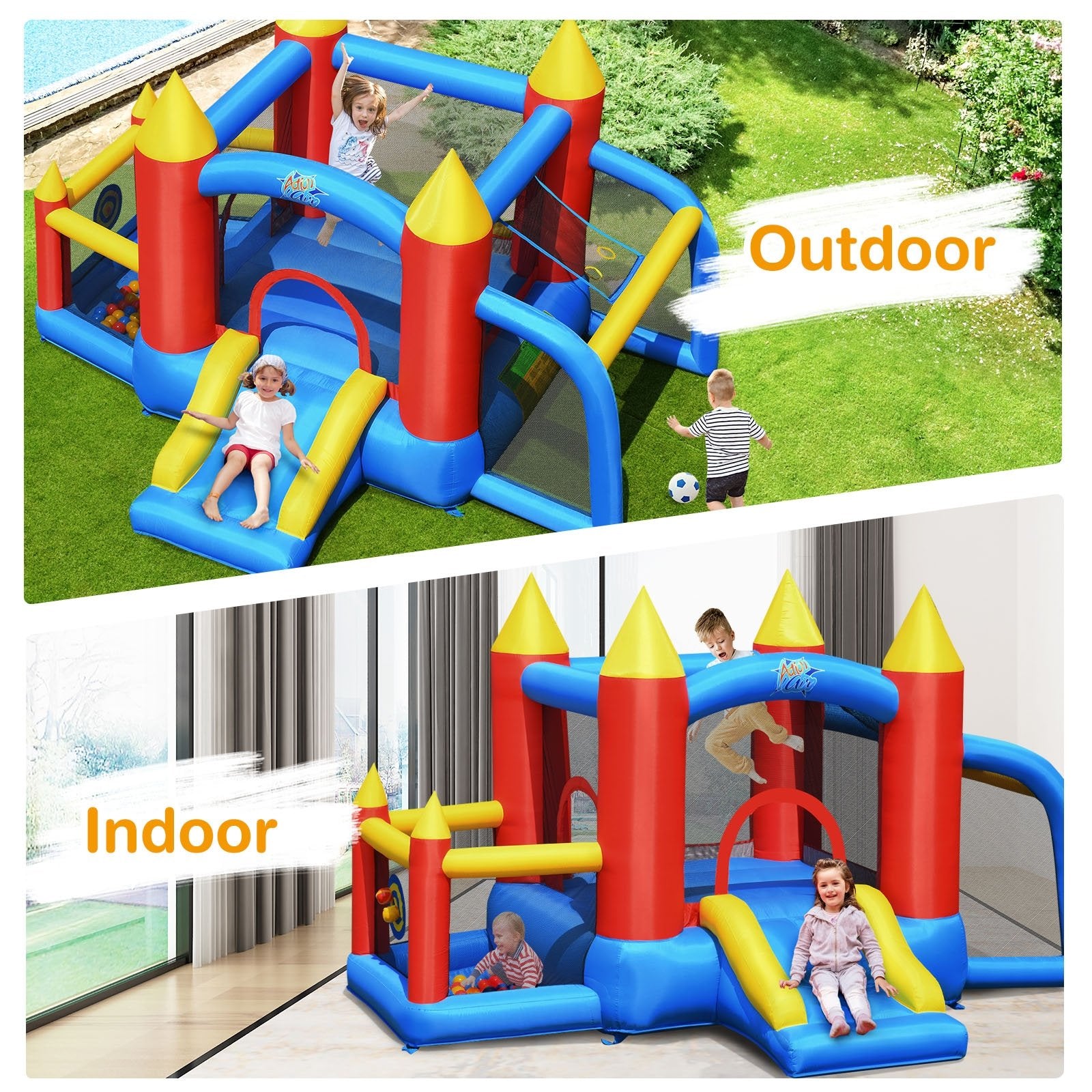 Inflatable Soccer Goal Ball Pit Bounce House Without Blower Bounce House   at Gallery Canada