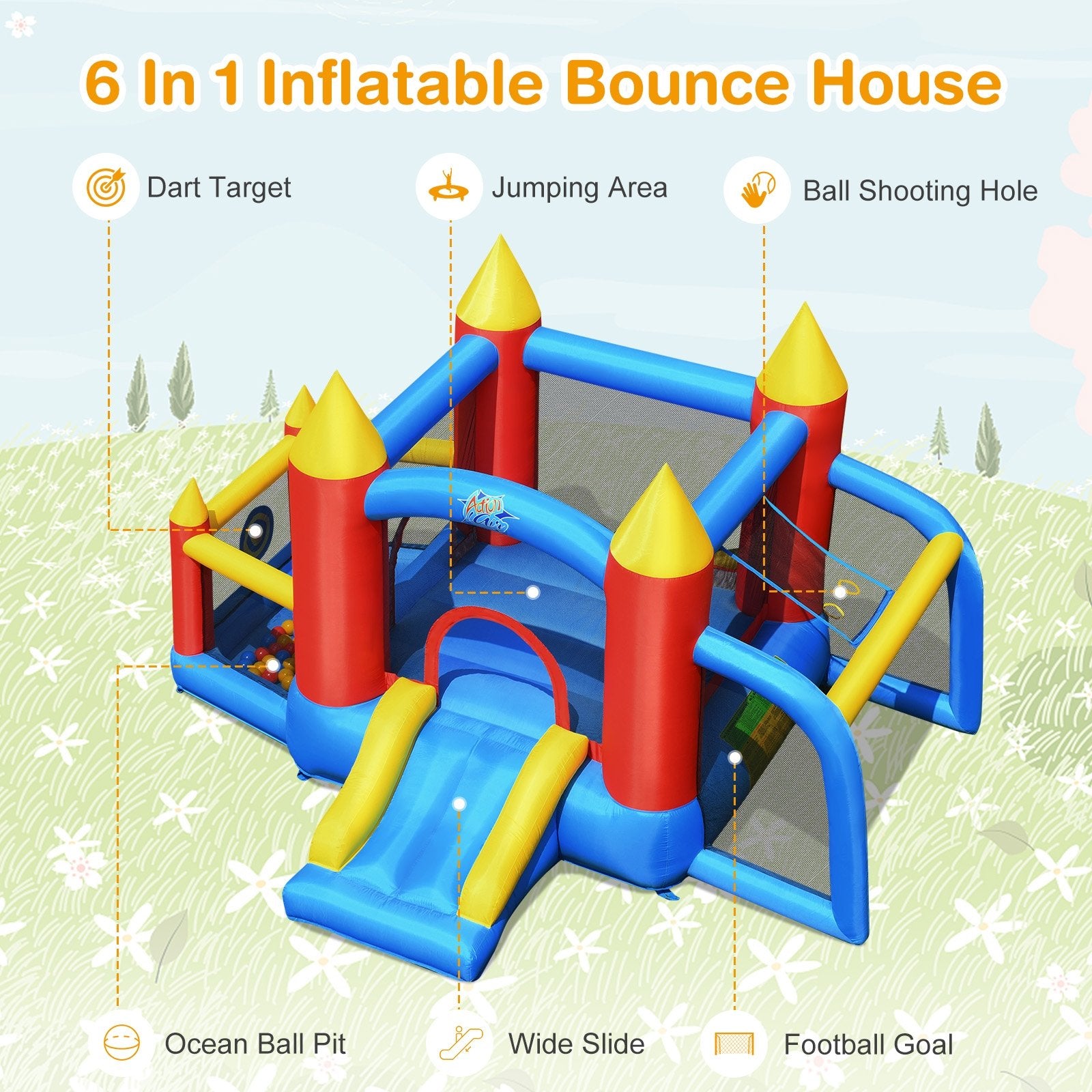 Inflatable Soccer Goal Ball Pit Bounce House Without Blower Bounce House   at Gallery Canada