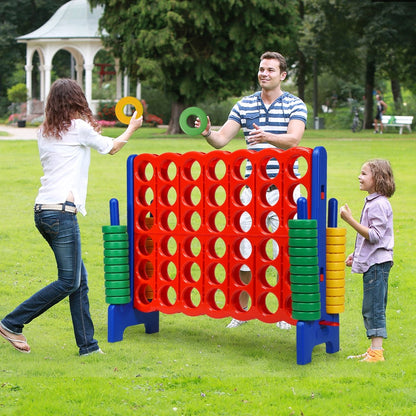 Jumbo 4-to-Score Giant Game Set with 42 Jumbo Rings and Quick-Release Slider, Blue Lawn Games   at Gallery Canada