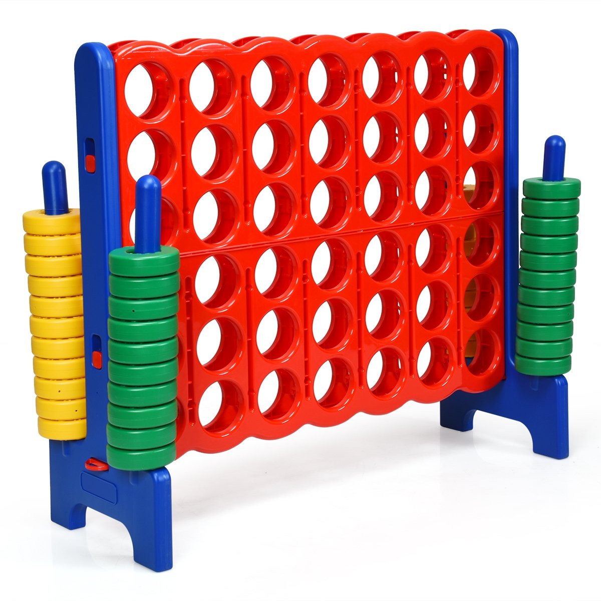 Jumbo 4-to-Score Giant Game Set with 42 Jumbo Rings and Quick-Release Slider, Blue Lawn Games   at Gallery Canada