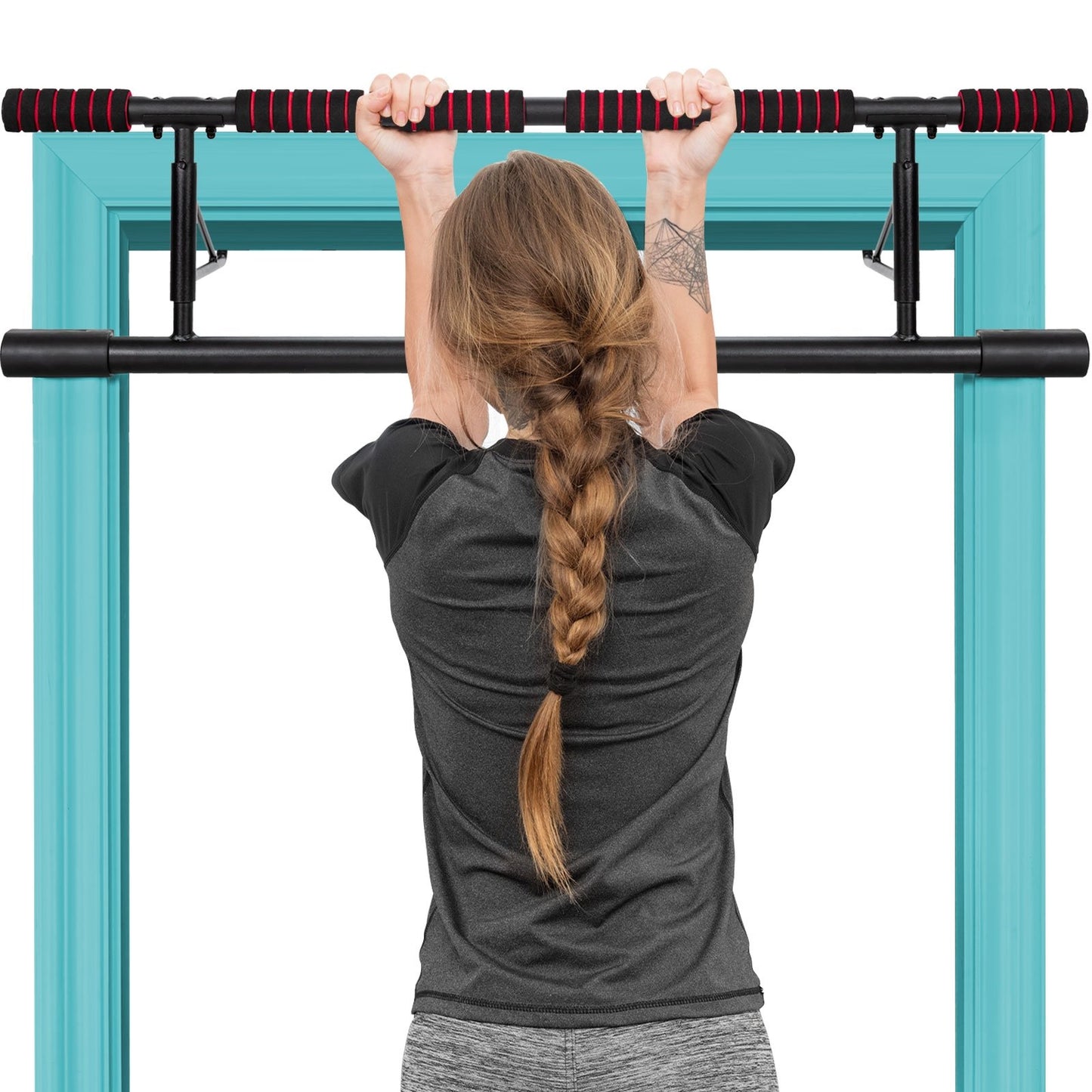 Foldable Pull Up Bar Doorway Chin Up Bar with Foam Grip for Home Gym - Gallery Canada